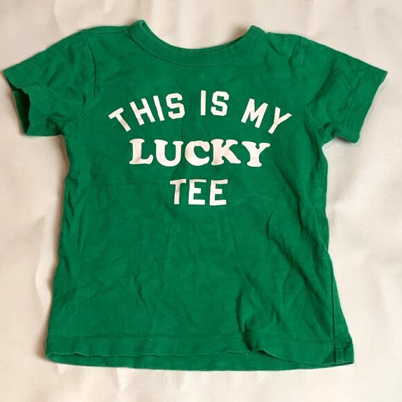 Crewcuts Kelly Green This Is My Lucky Tee T Shirt 2 2T St. Patrick's Day Irish - Picture 5 of 5